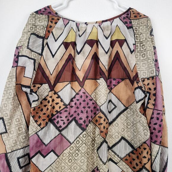 Julia June Flowy Boho Dress Size 36 US Small Long Sleeve Art Lightweight NWT - Picture 6 of 11